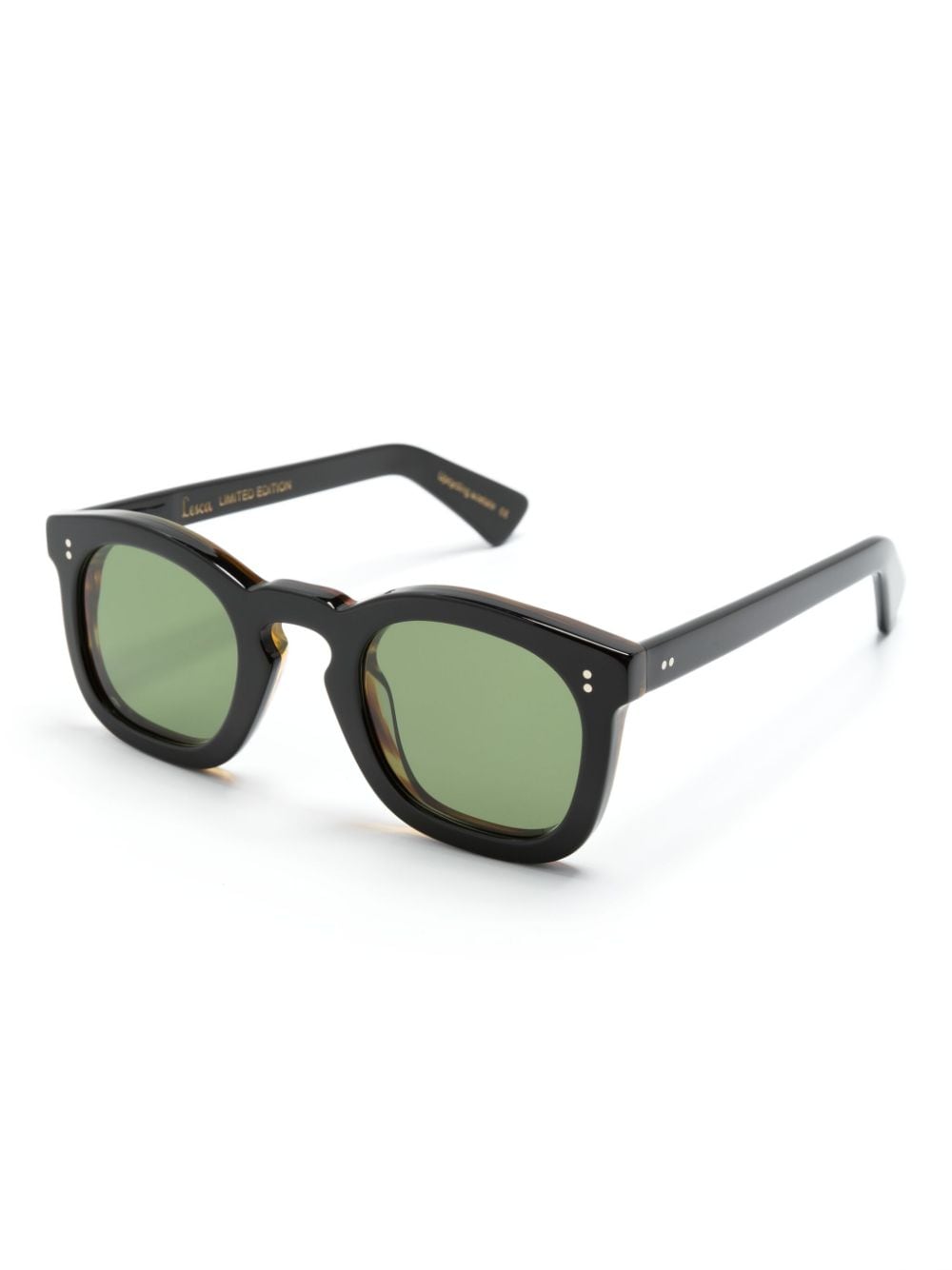 Lesca Tiger square-frame sunglasses - Zwart