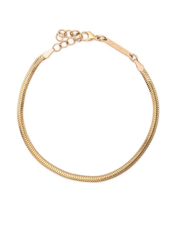 Zoe Chicco ブレスレット 14K ゴールド 14金 チェーン バングル Zoë Chicco チェーン ブレスレット 14Kイエローゴールド