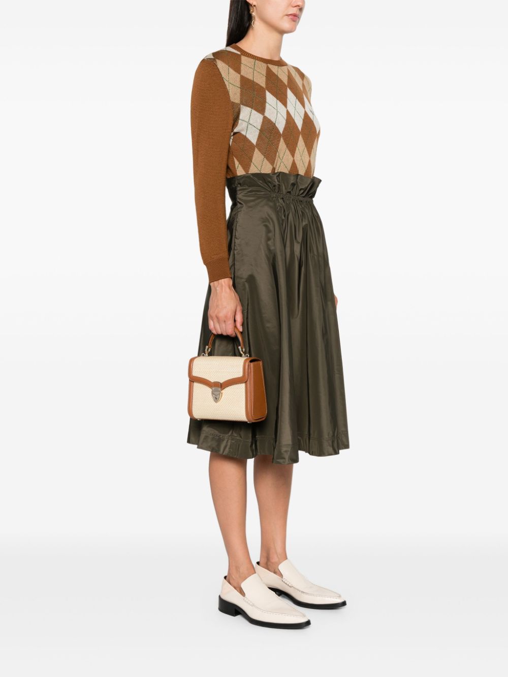 Shop Aspinal Of London Midi Mayfair Tote Bag In Neutrals