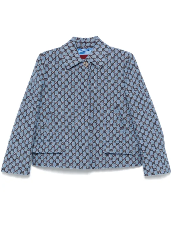 Gucci GG Shadow ブークレジャケット | ブルー | FARFETCH JP