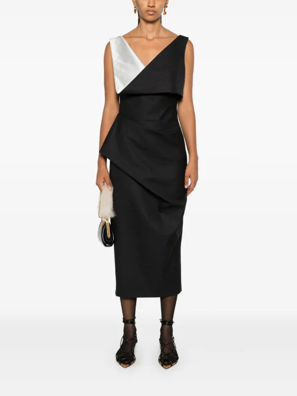 【Alexander McQueen】★pinstripe midi dress Alexander McQueen Pinstripe Midi Dress | Grey | FARFETCH SG