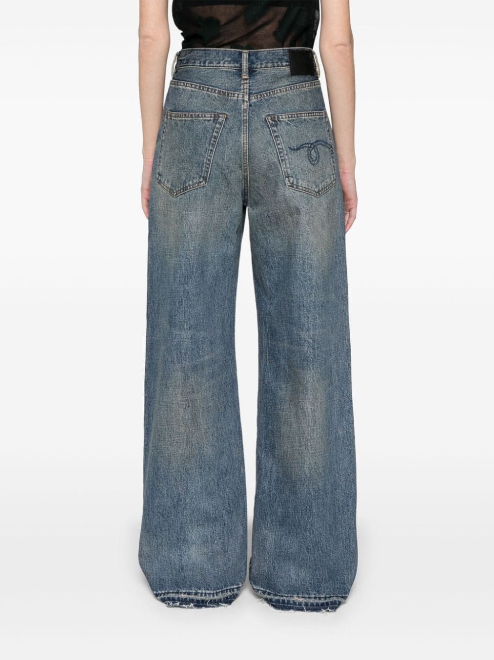 Shop R13 D'arcy High-rise Loose Jeans In 蓝色