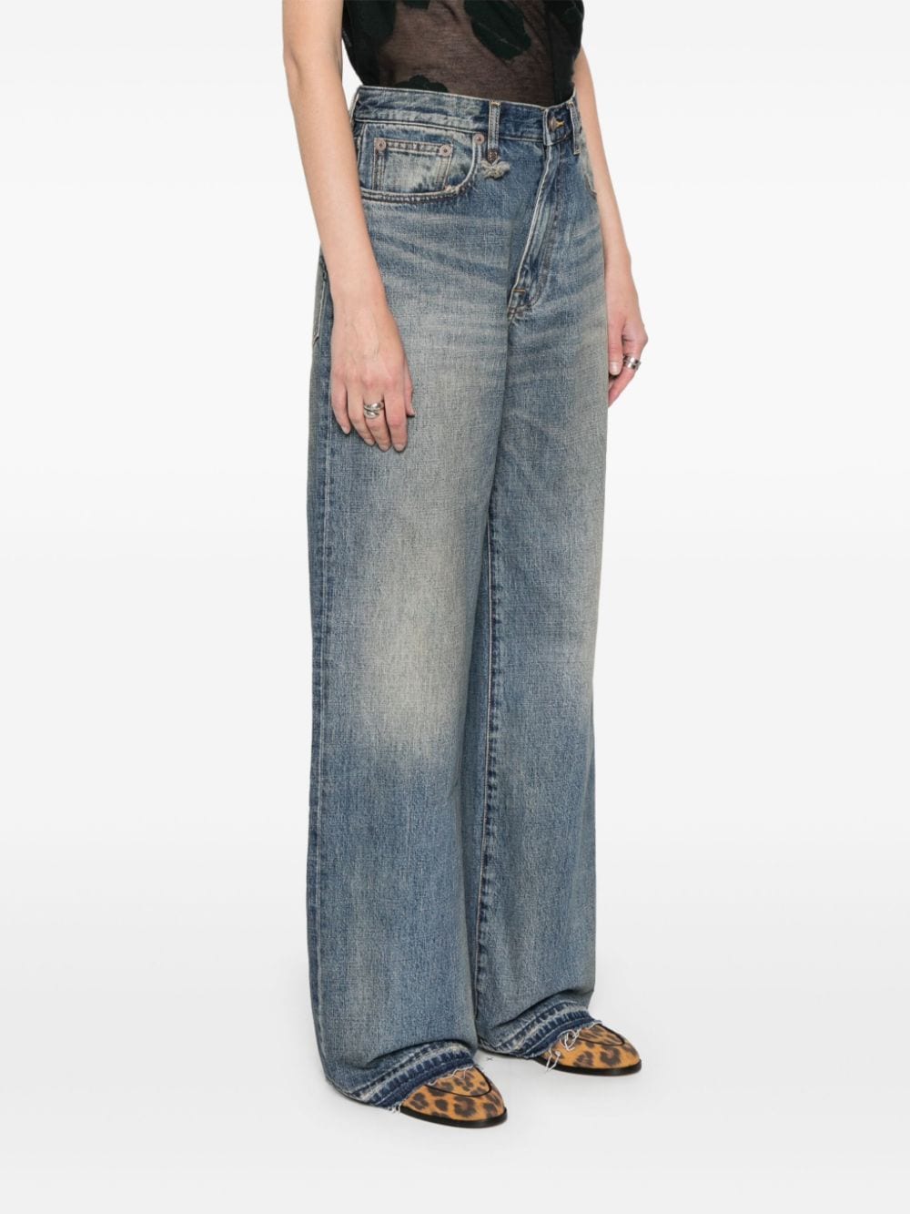 Shop R13 D'arcy High-rise Loose Jeans In 蓝色