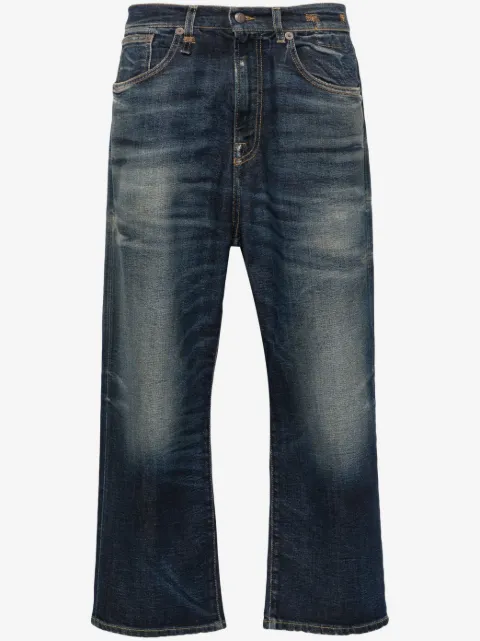 R13 whiskered boyfriend jeans