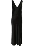 Asceno Bordeaux silk maxi dress - Black