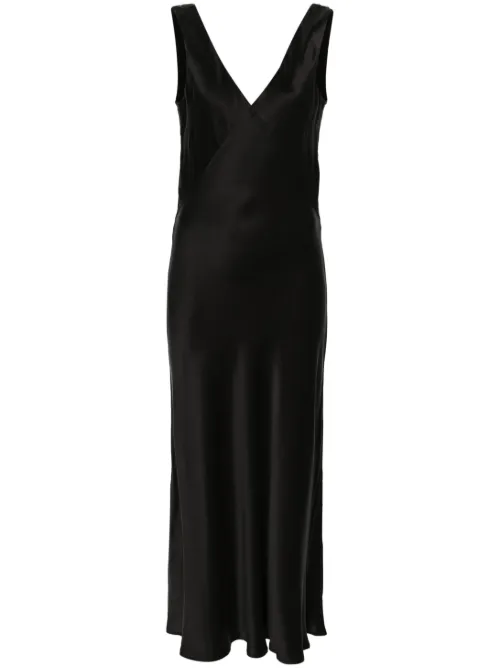 Asceno robe longue Bordeaux - Noir - Asceno - Modalova