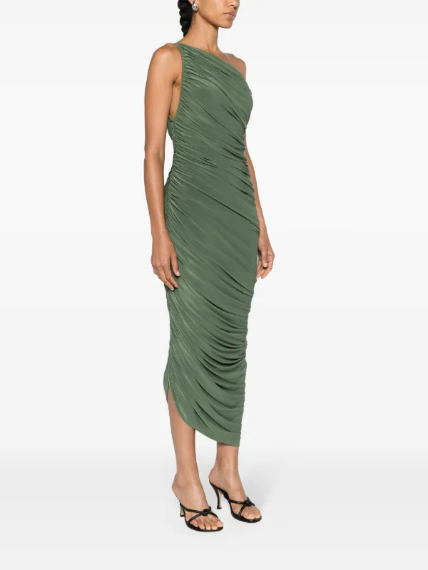 Norma Kamali Diana Ruched Dress - Green