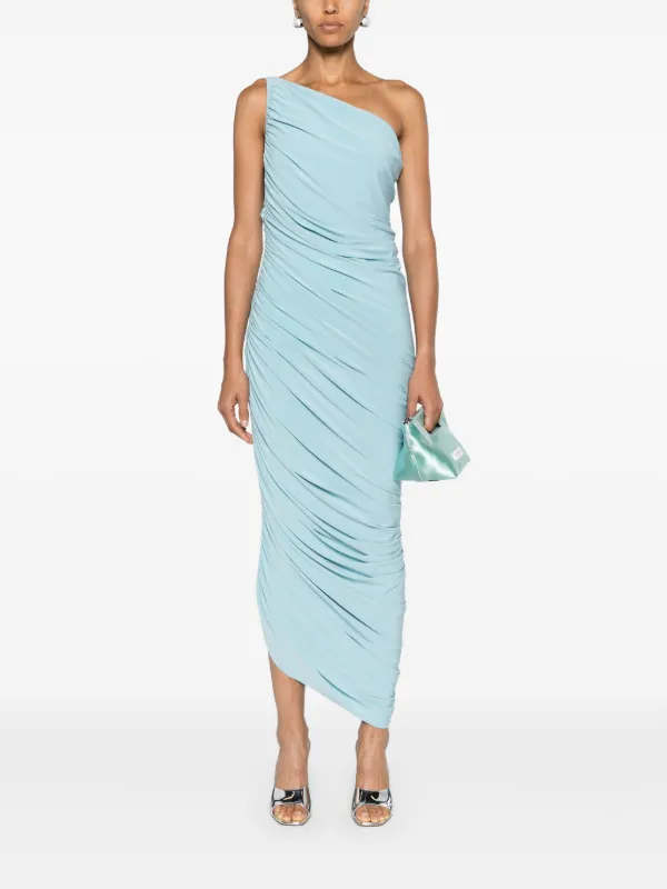 Norma Kamali Diana Asymmetric Gown - Powder Blue