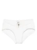 Christopher Esber orbit ruched bikini bottom - White