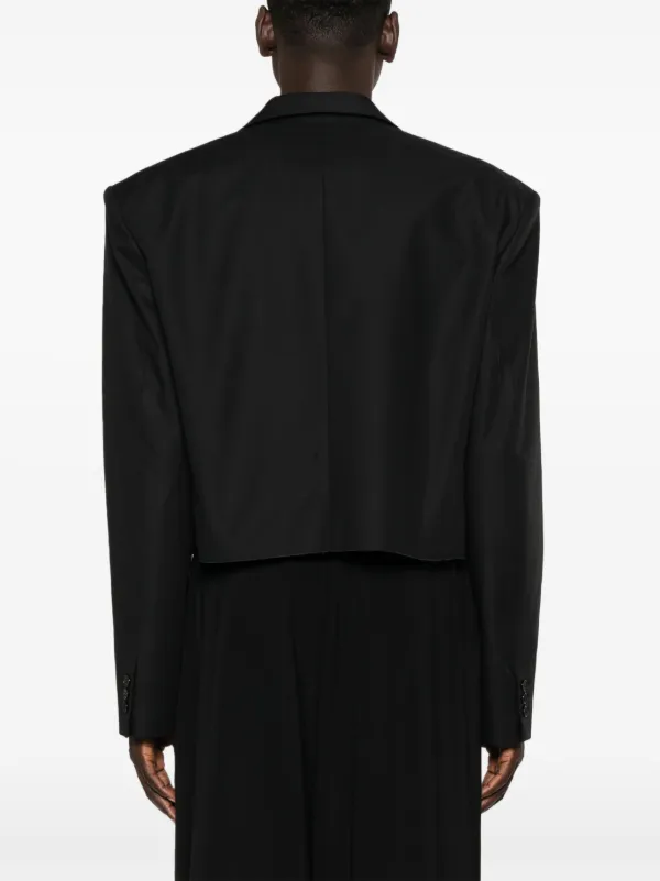 LỰU ĐẠN Slashed Cropped Blazer | Black | FARFETCH