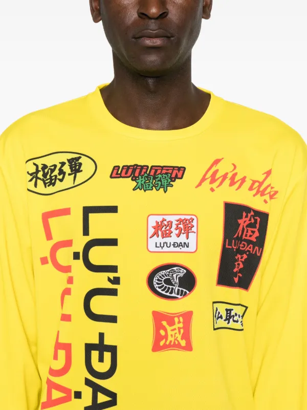 LỰU ĐẠN graphic-print Jersey | Yellow | FARFETCH