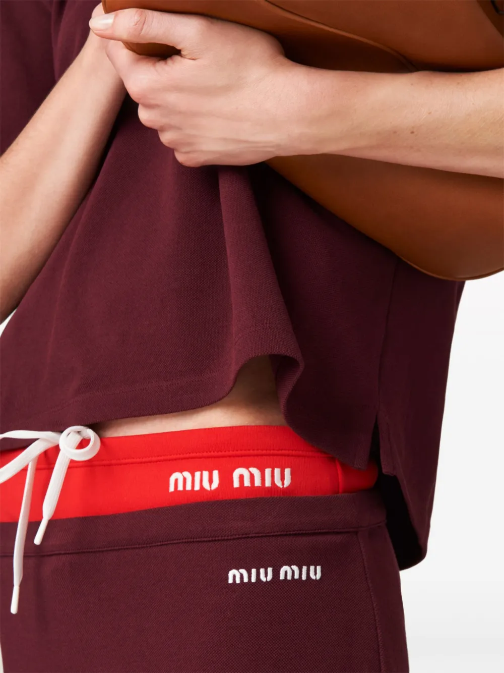 Miu Rok met geborduurd logo Rood