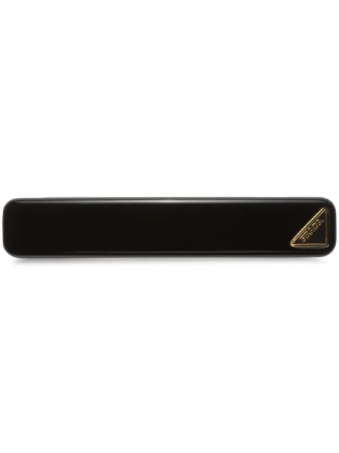 Prada clip para el cabello con logo triangular