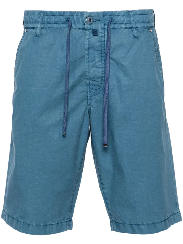 Jacob Cohën Leo Ripstop Bermuda Shorts in Blue