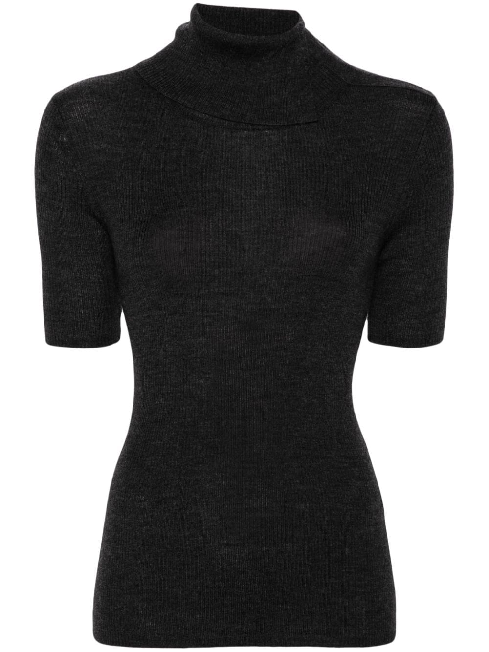 Shop P.a.r.o.s.h Wool Top In Grey