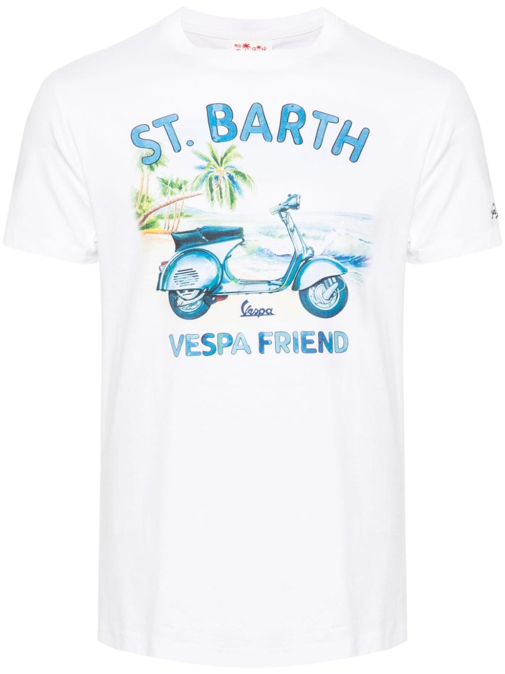 Mc2 Saint Barth Vespa Friend 棉t恤 In White
