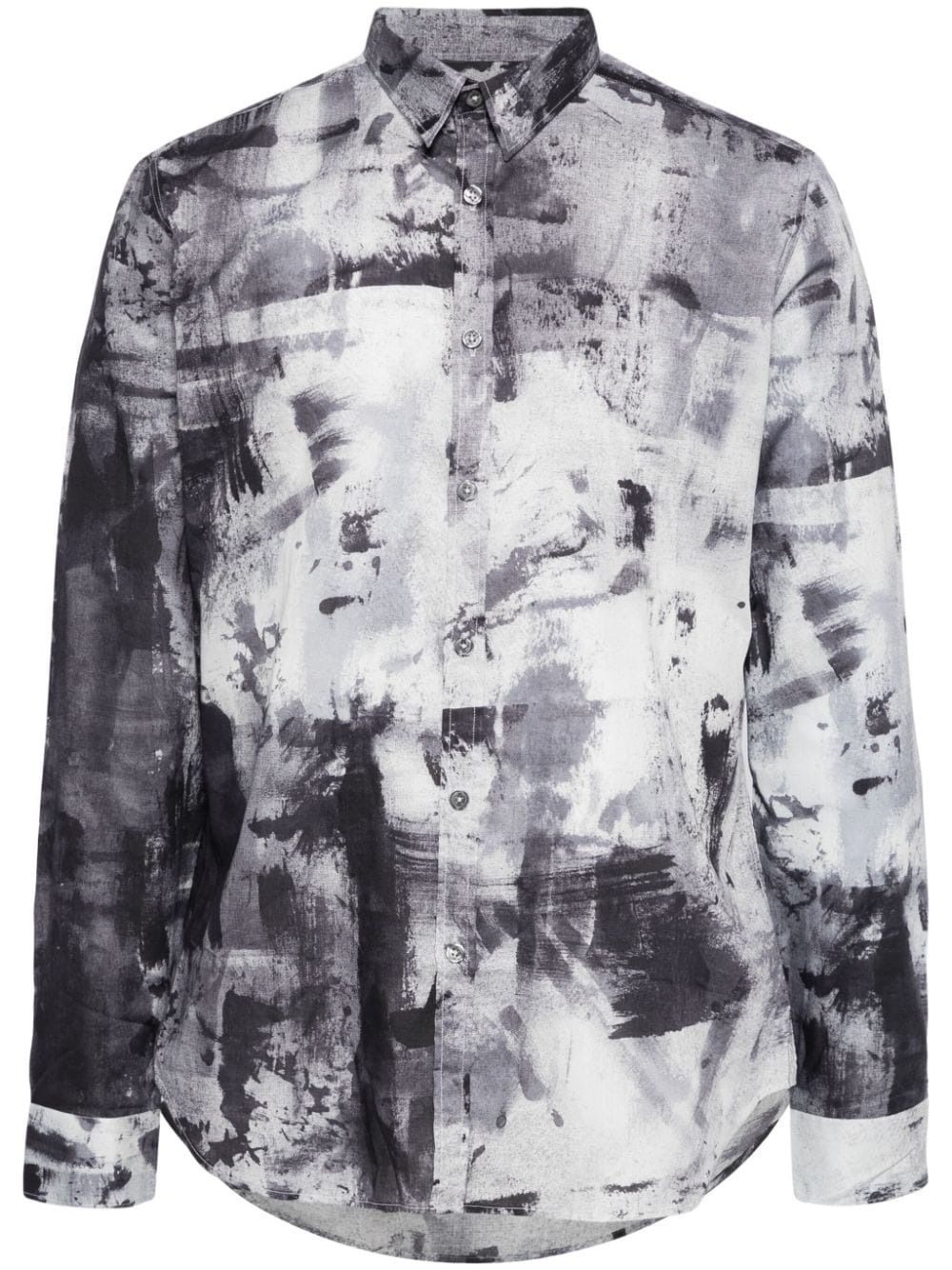 Paul Smith Abstract-print Cotton Shirt In White