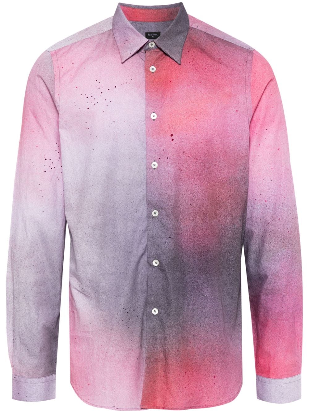 Paul Smith Abstract-print Cotton Shirt In Pink