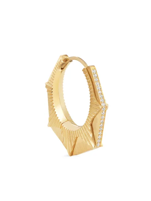 Marie Lichtenberg 18kt yellow gold NYC GM diamond hoop earring