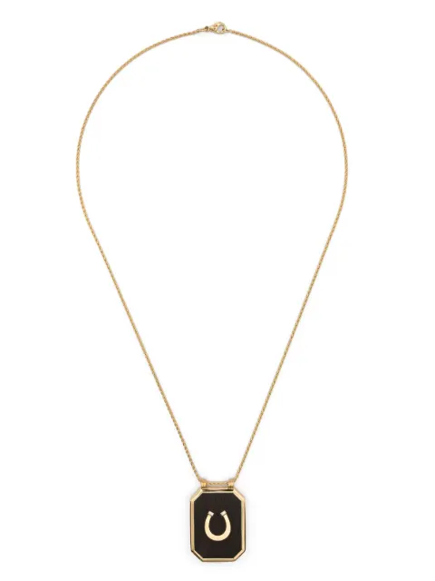 Marie Lichtenberg 18kt yellow gold horseshoe-detail necklace