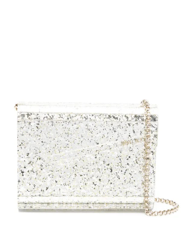 【国内発】JIMMY CHOO Candy グリッター クラッチバッグ Jimmy Choo Candy グリッター クラッチバッグ | シルバートーン
