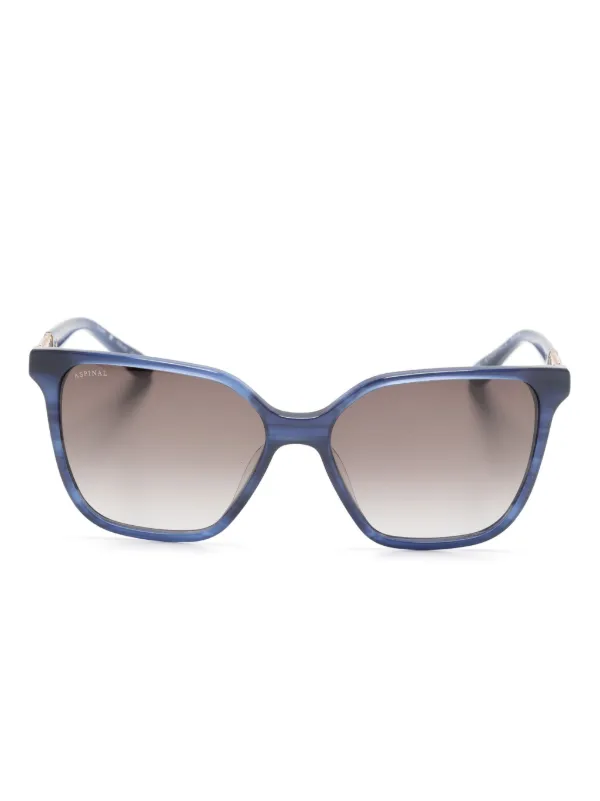 Aspinal Of London Ellen square frame Sunglasses Blue FARFETCH UK