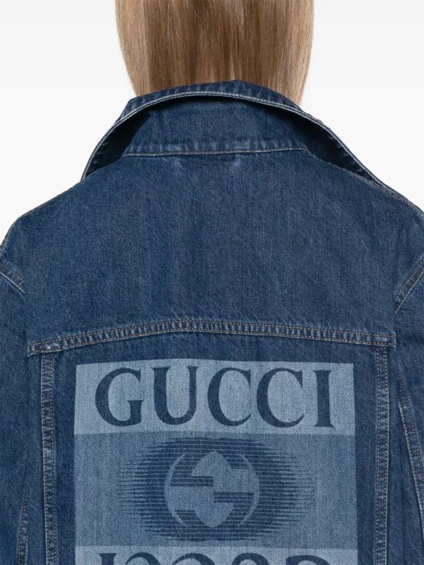 Gucci ロゴ ジャケット | ブルー | FARFETCH JP
