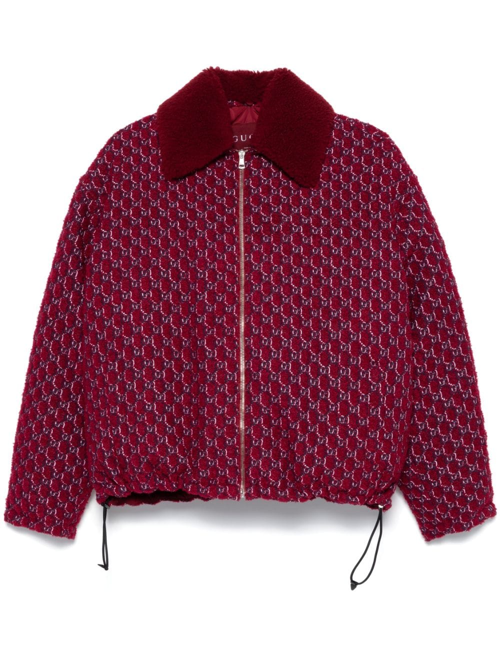 Shop Gucci Gg Shadow Bouclé Jacket In Rot