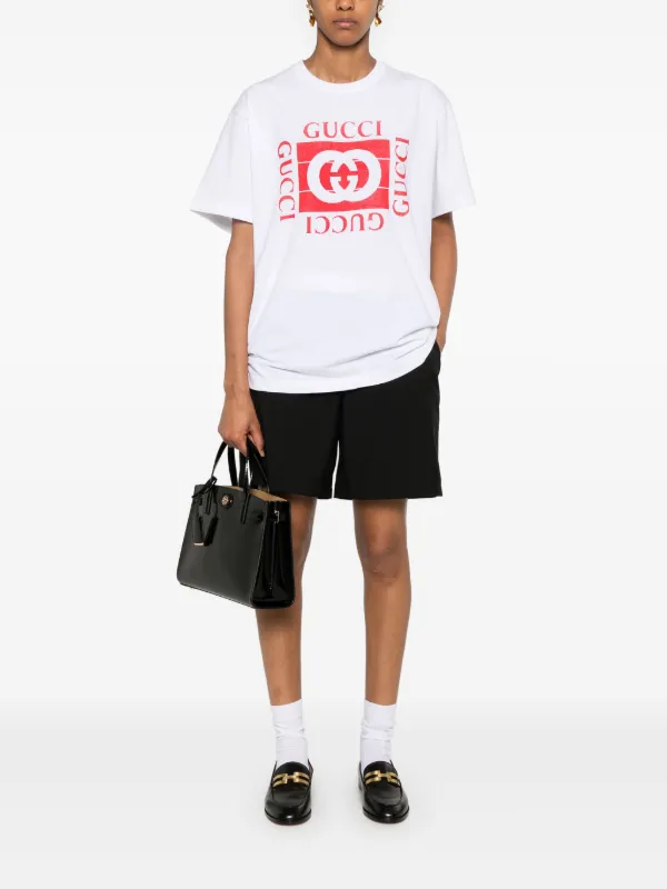 Gucci Printed Cotton T-shirt | White | FARFETCH