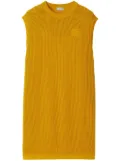 Burberry EKD-embroidered mesh dress - Yellow