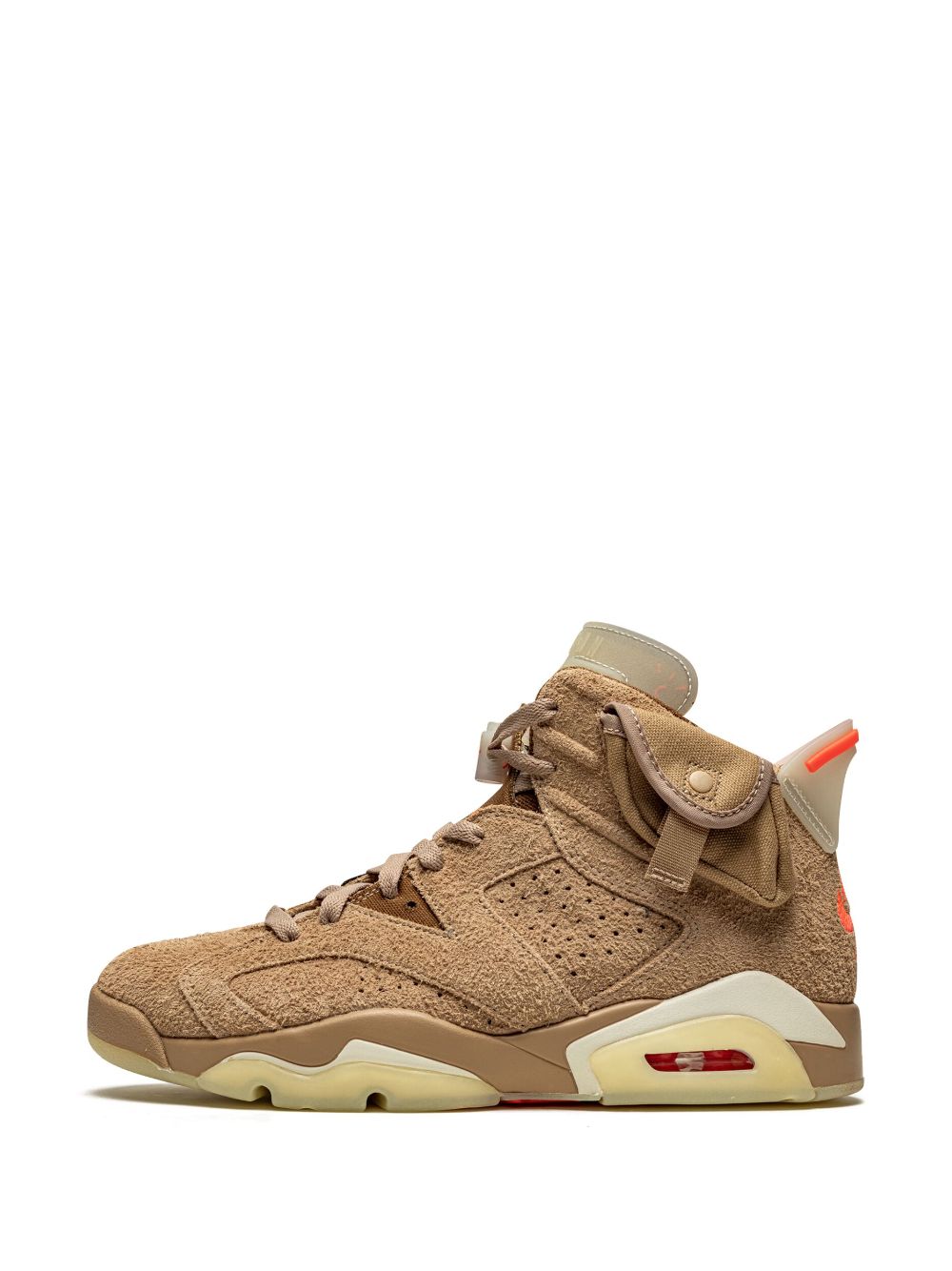 X TRAVIS SCOTT AIR JORDAN 6 RETRO SAMPLE "BRITISH KHAKI" SNEAKERS