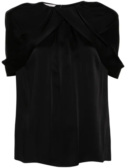 Stella McCartney cape-detail satin blouse