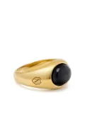 Nialaya Jewelry onyx engraved signet ring - Gold