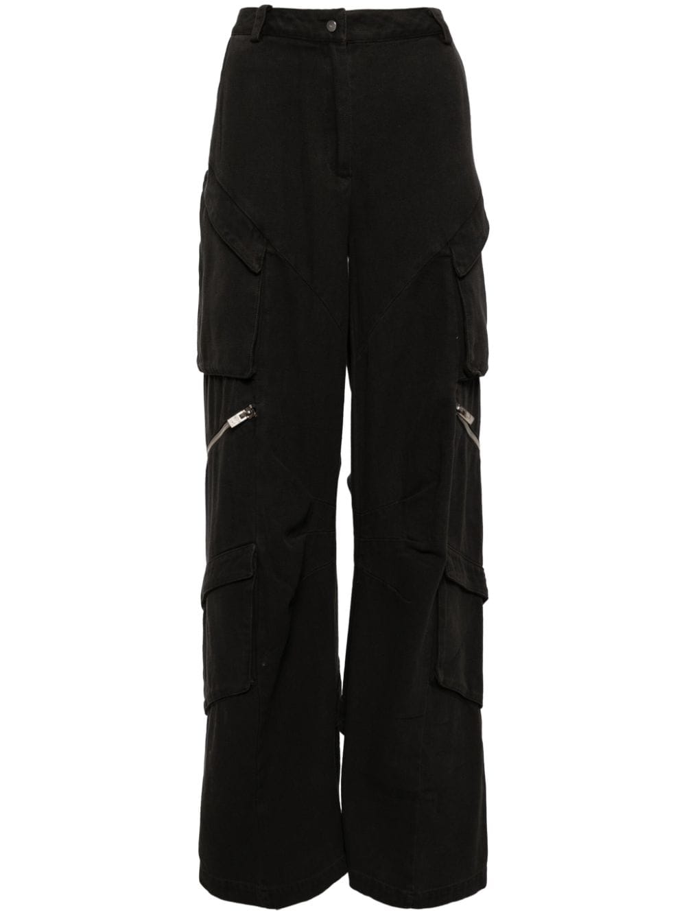 Heliot Emil Cotton Cargo Trousers In Black
