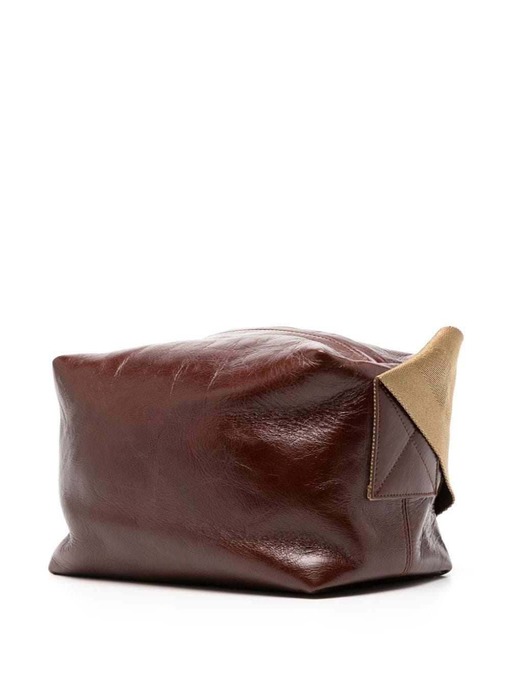 Shop Uma Wang Faux-leather Shoulder Bag In Brown