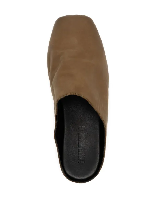 Uma Wang square-toe Leather Mules | Green | FARFETCH
