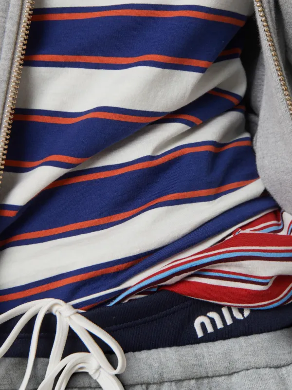 Miu Miu ストライプ Tシャツ | グリーン | FARFETCH JP