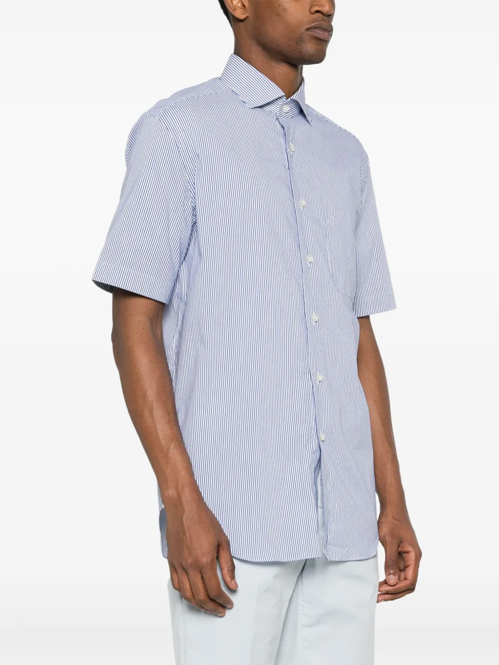 Xacus Gestreept overhemd Blauw