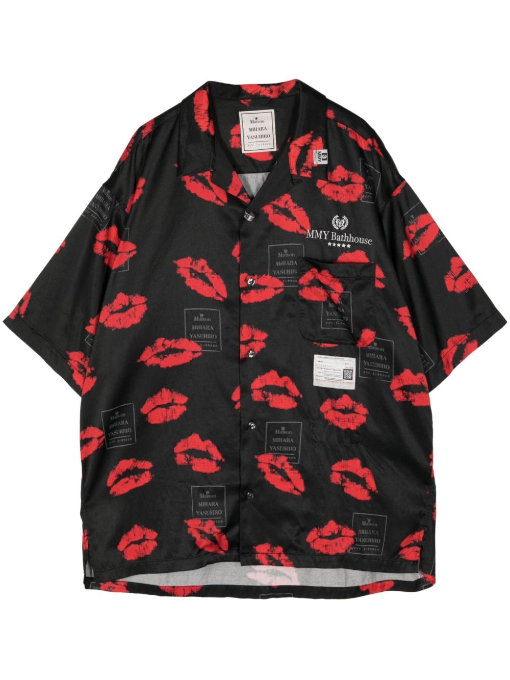 Maison MIHARA YASUHIRO graphic-print shirt Zwart