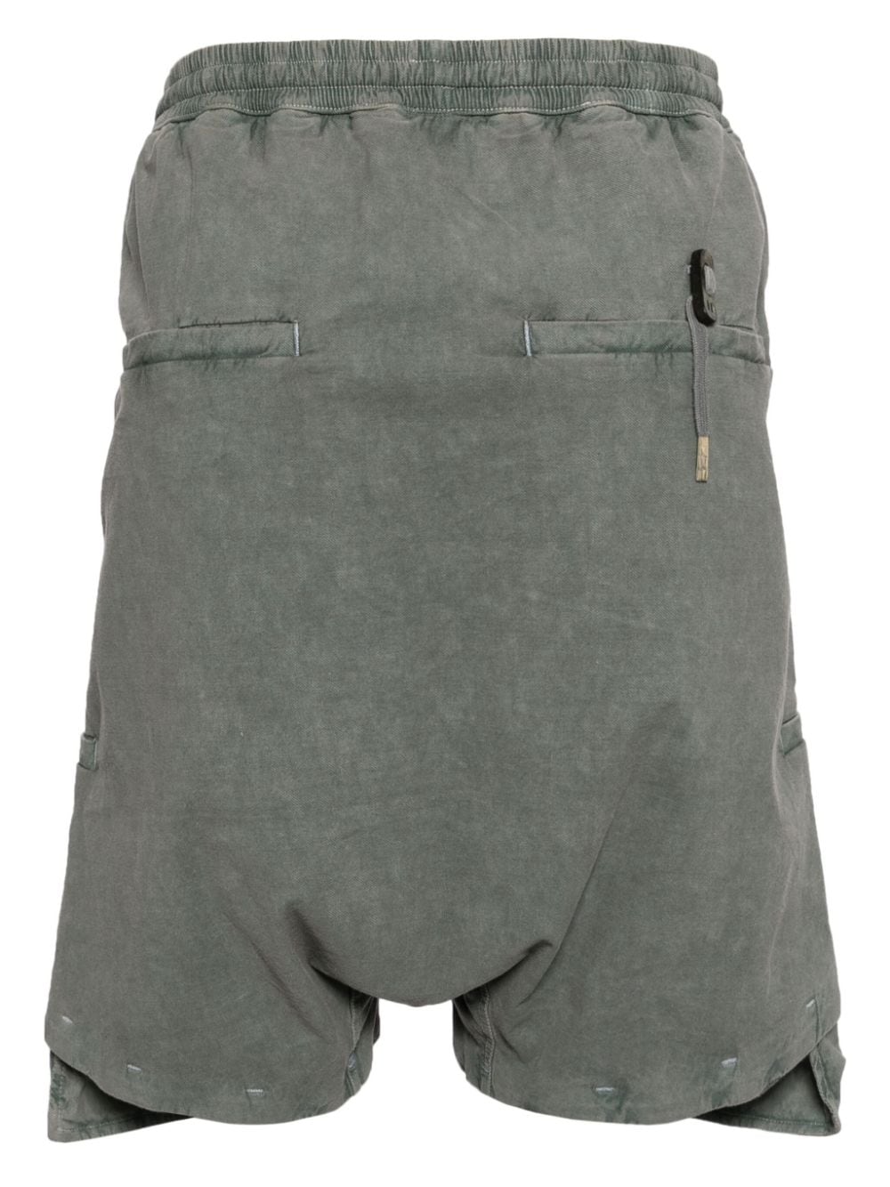 Shop Boris Bidjan Saberi Drop-crotch Drawstring Shorts In Green