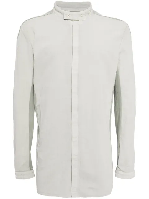 Boris Bidjan Saberi stand-up-collar long-sleeve cotton shirt