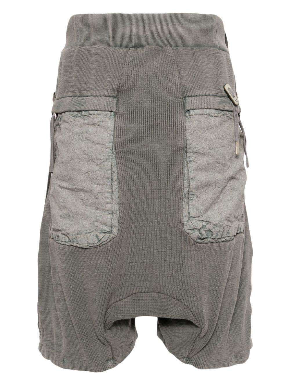 Boris Bidjan Saberi Trainingsshorts met stonewashed-effect Groen