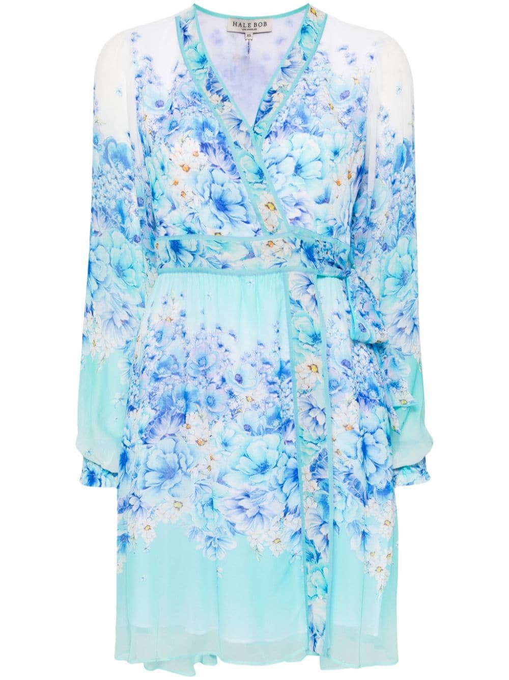 Hale Bob Kehlani Floral-print Minidress In Blue
