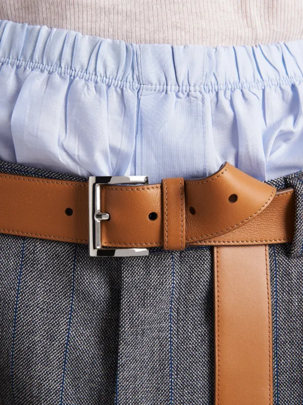 【送料&関税込】Prada Brown Leather Belt ☆関税込☆PRADA☆プラダ Brown leather belt ベルト☆BROWN☆