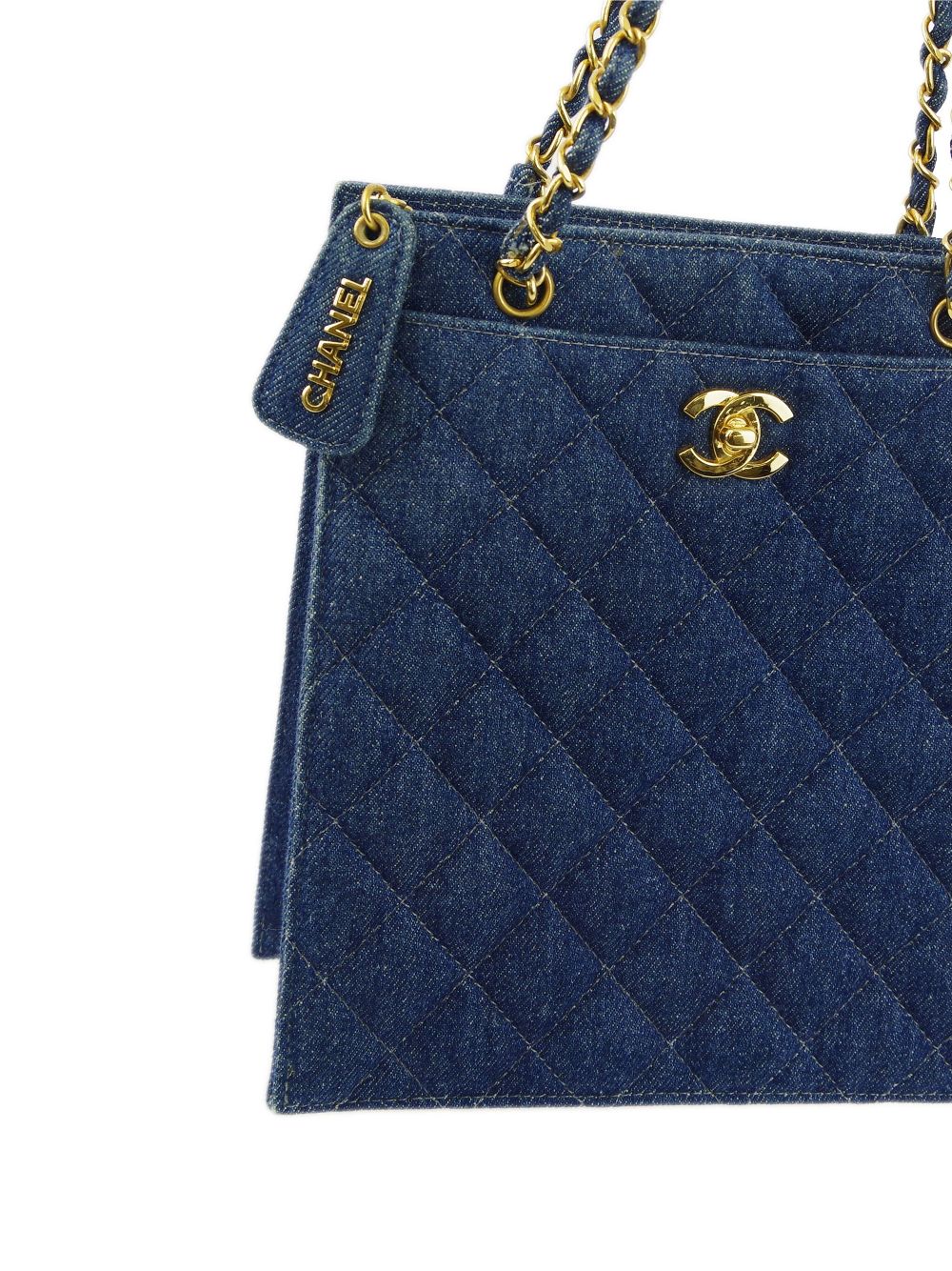 CHANEL 1998 CC turn-lock denim handbag Women