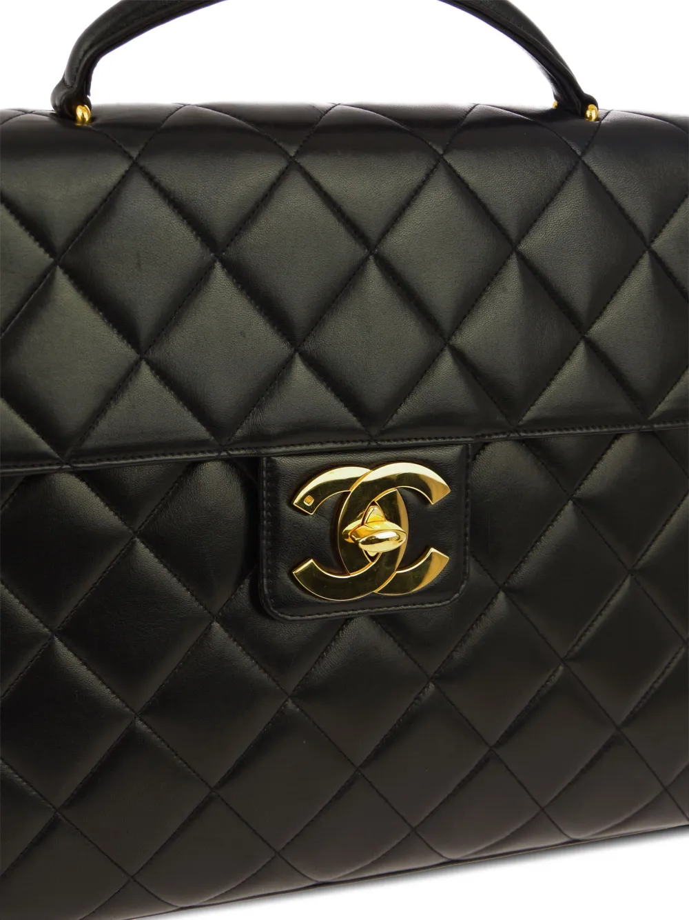 CHANEL 1995 CC diamond-quilted briefcase Women