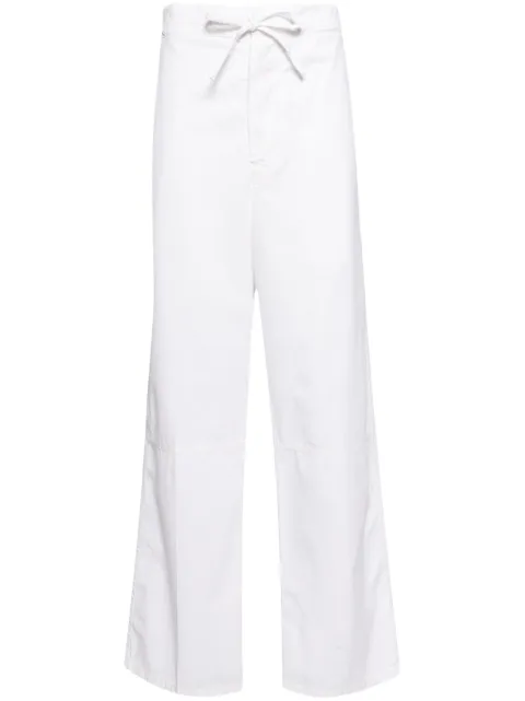 Victoria Beckham pantalon en coton à lien de resserrage