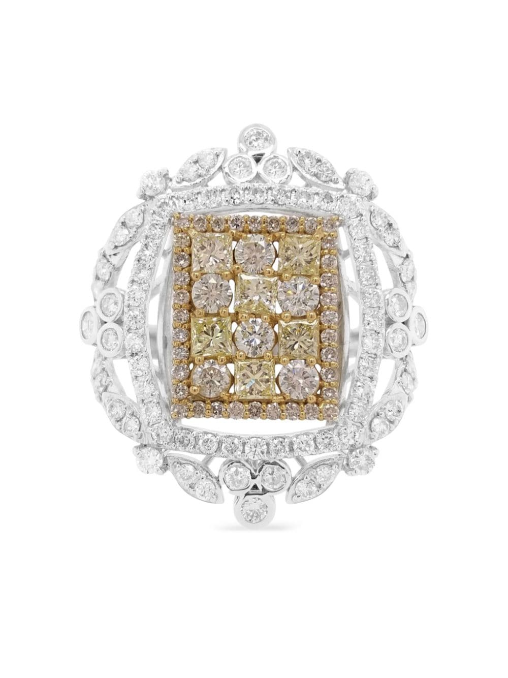 18kt white gold diamond cocktail ring