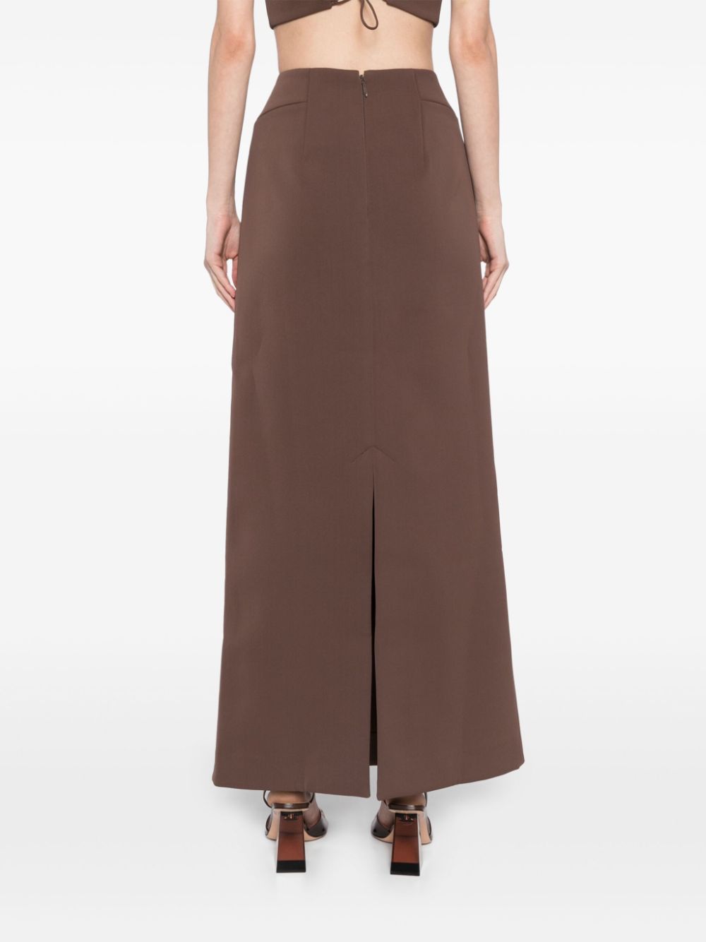 Shop Acler Balderstone Skirt In Brown