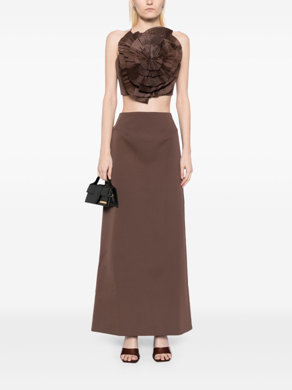 Shop Acler Balderstone Skirt In Brown